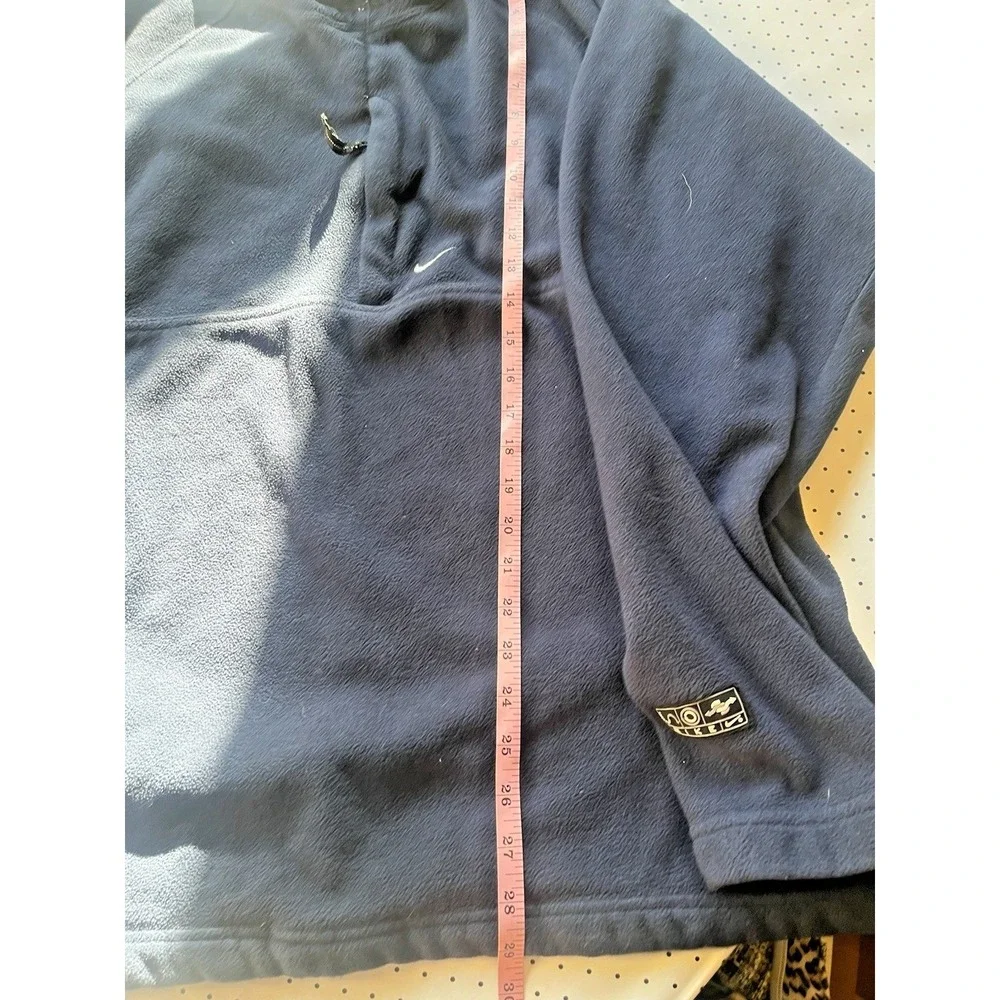 Vintage Nike Fleece Pullover 2XL Navy Blue Quarter‎ Zip Mock Neck Made In Taiwan